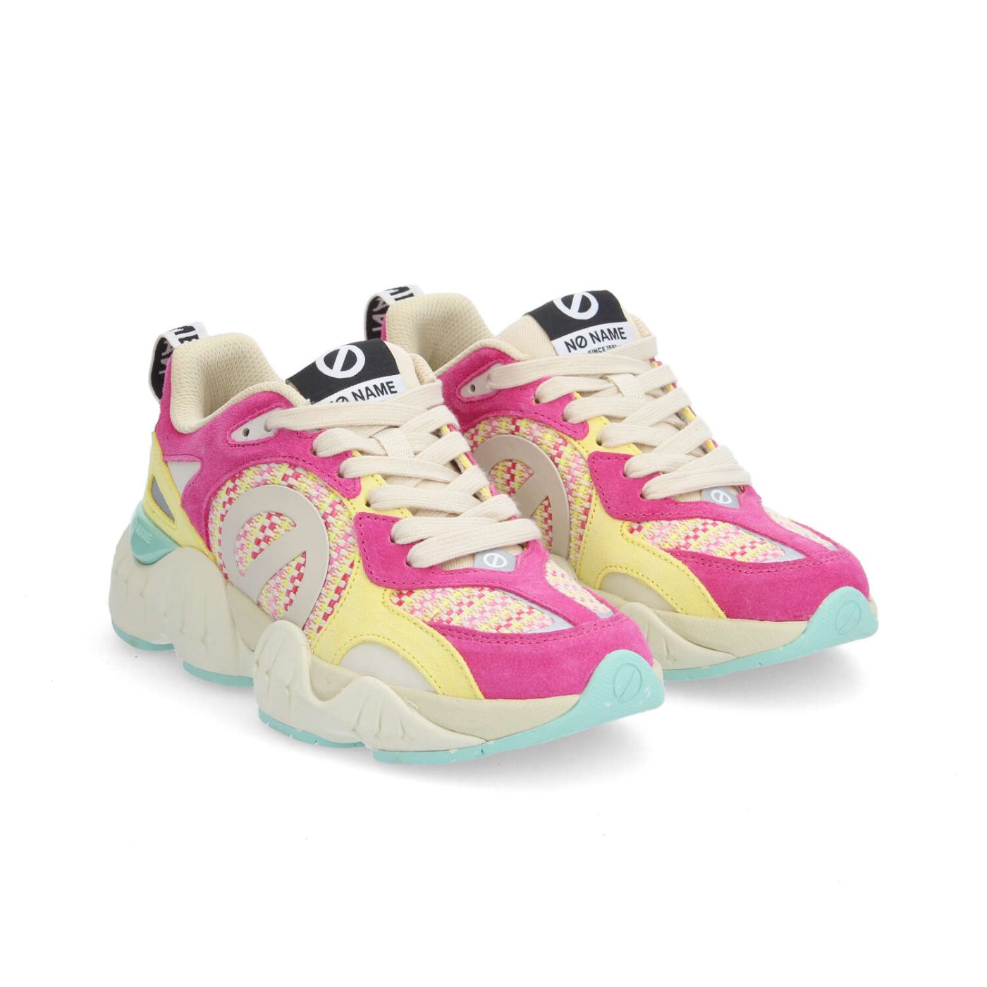 KRAZEE RUNNER W - SUEDE/GRASS/SDE - ROSA/GIALLO